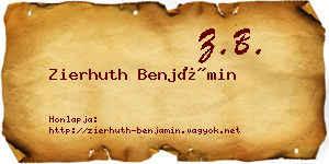 Zierhuth Benjámin névjegykártya