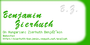 benjamin zierhuth business card